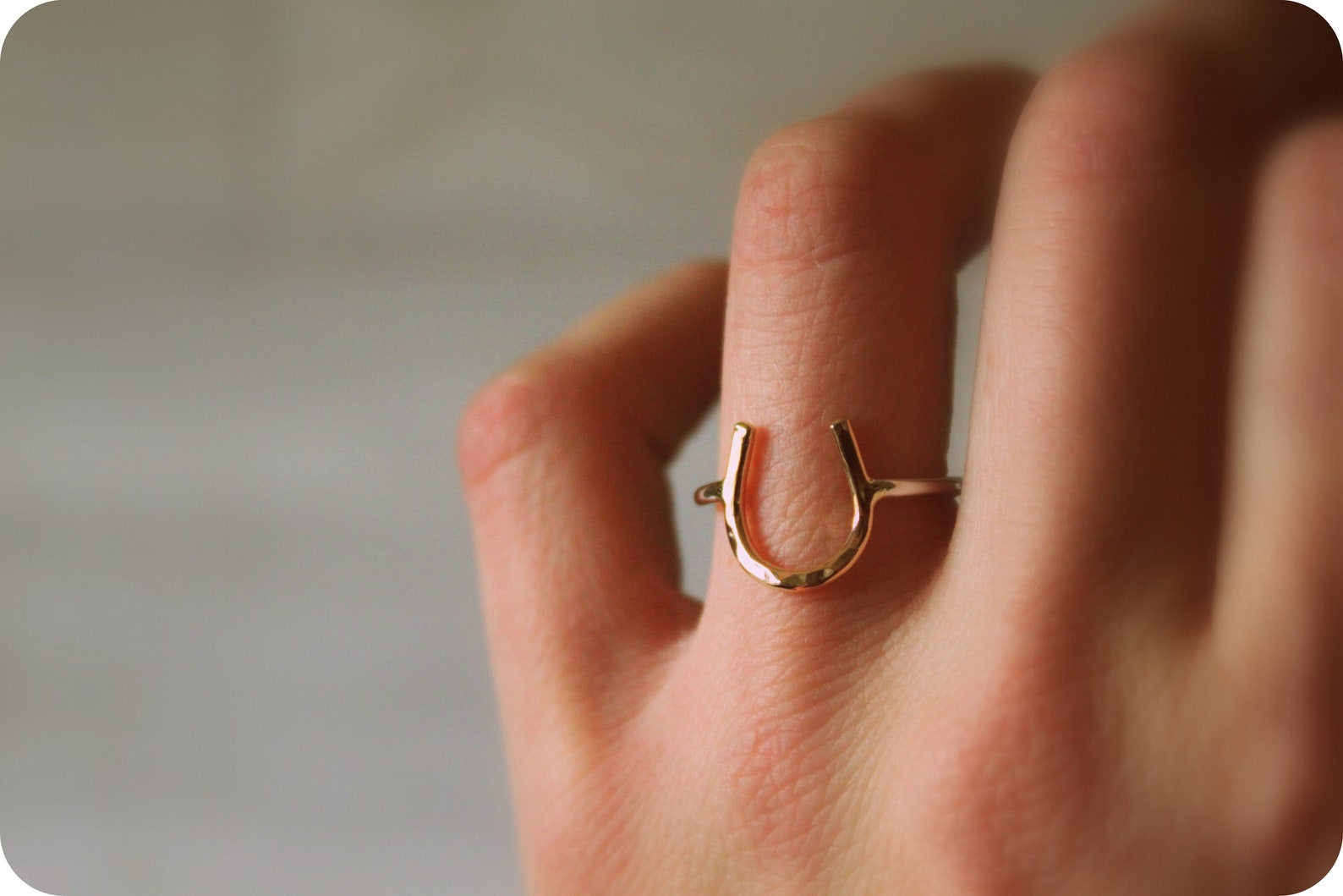 Dual Color Horseshoe Ring//14kt Gold Filled and Sterling Etsy
