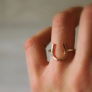 Dual Color Horseshoe Ring . Handcrafted image 3