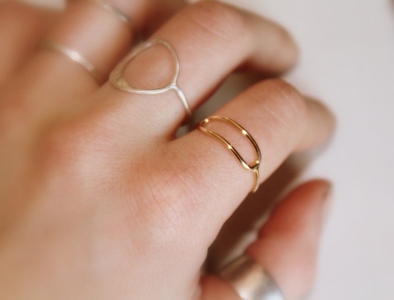 Oblong Ring//14kt Gold Filled or Sterling Silver//Handcrafted//Made to Order image 3