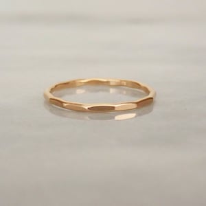 Dainty Hammered Band//Sterling Silver or 14kt Gold Filled//Handcrafted//Stackable//Made to order