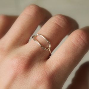 Oblong Ring//14kt Gold Filled or Sterling Silver//Handcrafted//Made to Order image 6