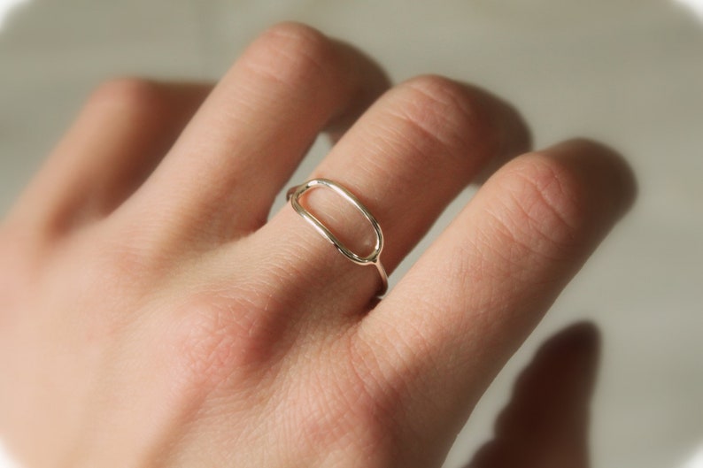 Oblong Ring//14kt Gold Filled or Sterling Silver//Handcrafted//Made to Order image 6