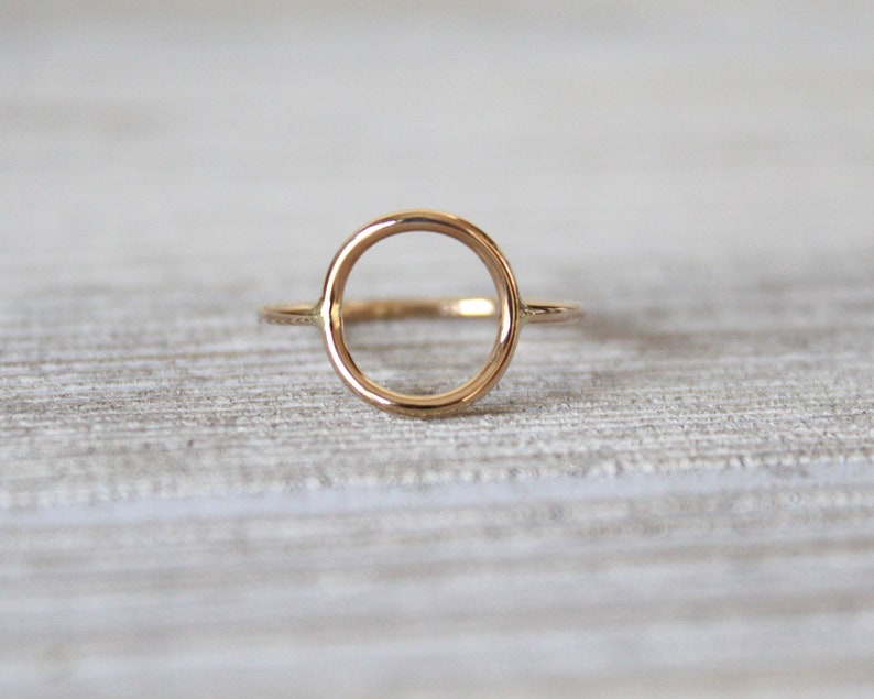 Full Circle Ring//Pink or Yellow 14kt Gold filled//Handcrafted 