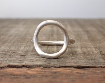 Organic Full Circle Ring . Sterling Silver . Made to Order . Boho Vibes