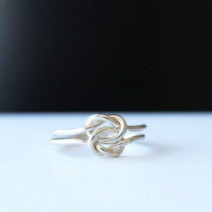 Hitched Double Knot Ring//Argentium Sterling Silver//Handcrafted image 4