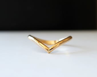 14kt gold filled Chevron Ring . Handcrafted . Made to order