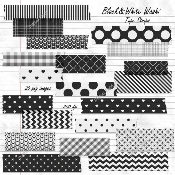 black washi tape
