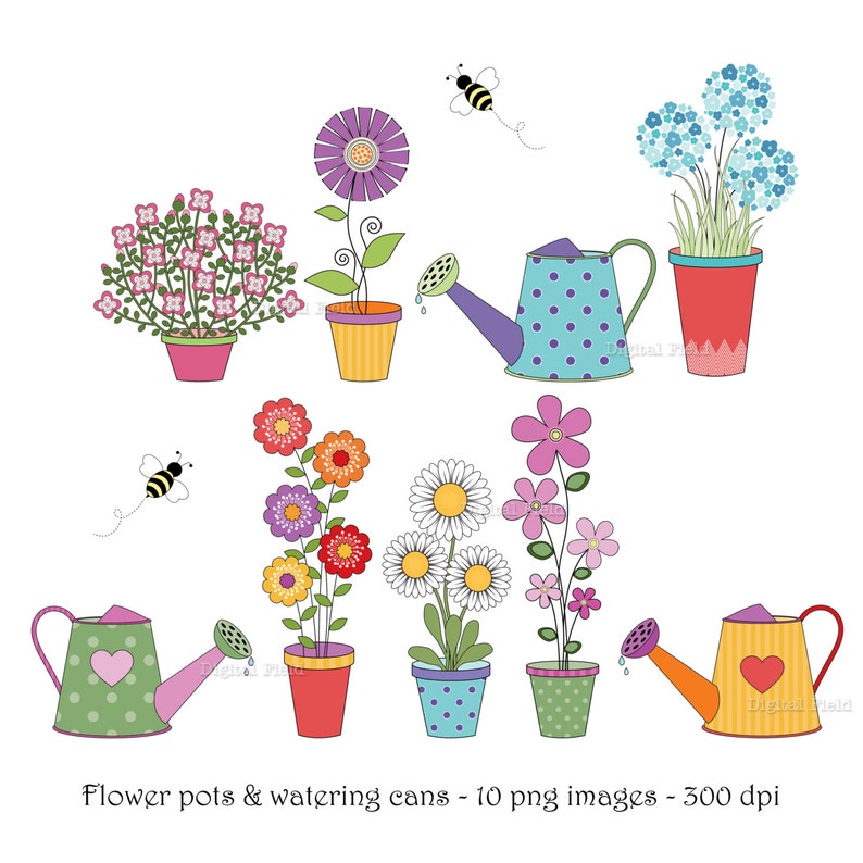 Plant And Watering Can Clip Art