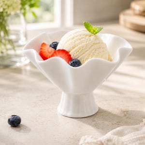Choice 5 Oz Stainless Steel Footed Dessert Bowl – Bevel Lip, Modern, Dishwasher Safe, Set Of 1-827212