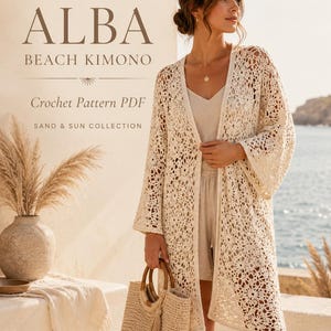Virkad strandkimonomönster ALBA sommaröverdrag PDF