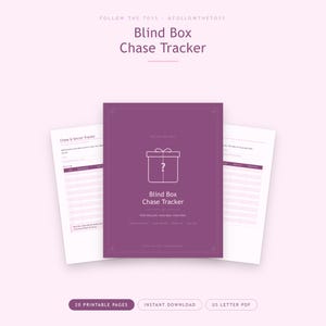 Blind Box Chase Tracker, Toy Collection Checklist, Pull Log (PDF Download)