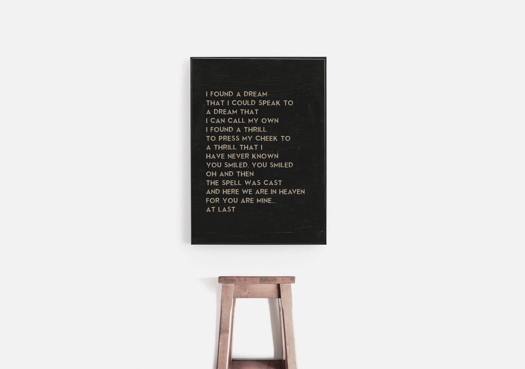 At Last Etta James, Printable Song Lyrics, Song Prints, at Last My Love Has Come Along, Wedding