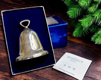 Vintage 2001 Reed & Barton Annual Christmas Bell Ornament In Original Box And Ephemera