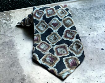 Vintage Robert Talbott Best of Class Silk Tie for Boyds Philadelphia 90s Italian Hand Printed Geometric Necktie Luxe