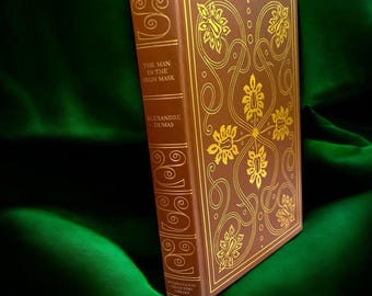 Vtg. The Man in the Iron Mask Alexandre Dumas International Collectors Library Victorian Binding Edition Ephemera Included Gilt Shelf Decor