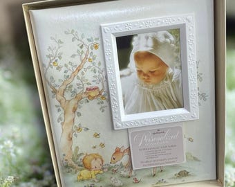 Vintage 1975 Hallmark Betsey Clark Baby Days Memory Book,  Baby Album with Original Box, Nostalgic 1970s Nursery Forest Woodland Photo Pages