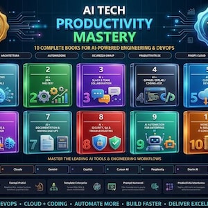 AI Tech Productivity Mastery | ChatGPT Claude Gemini Copilot per Sviluppatori & DevOps | 10 Libri +150 Prompt Ingegneria Kubernetes PDF