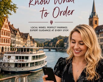 European River Cruise Wine Guide – Sommelier Companion, Printable Gift Certificate (Digital Download)