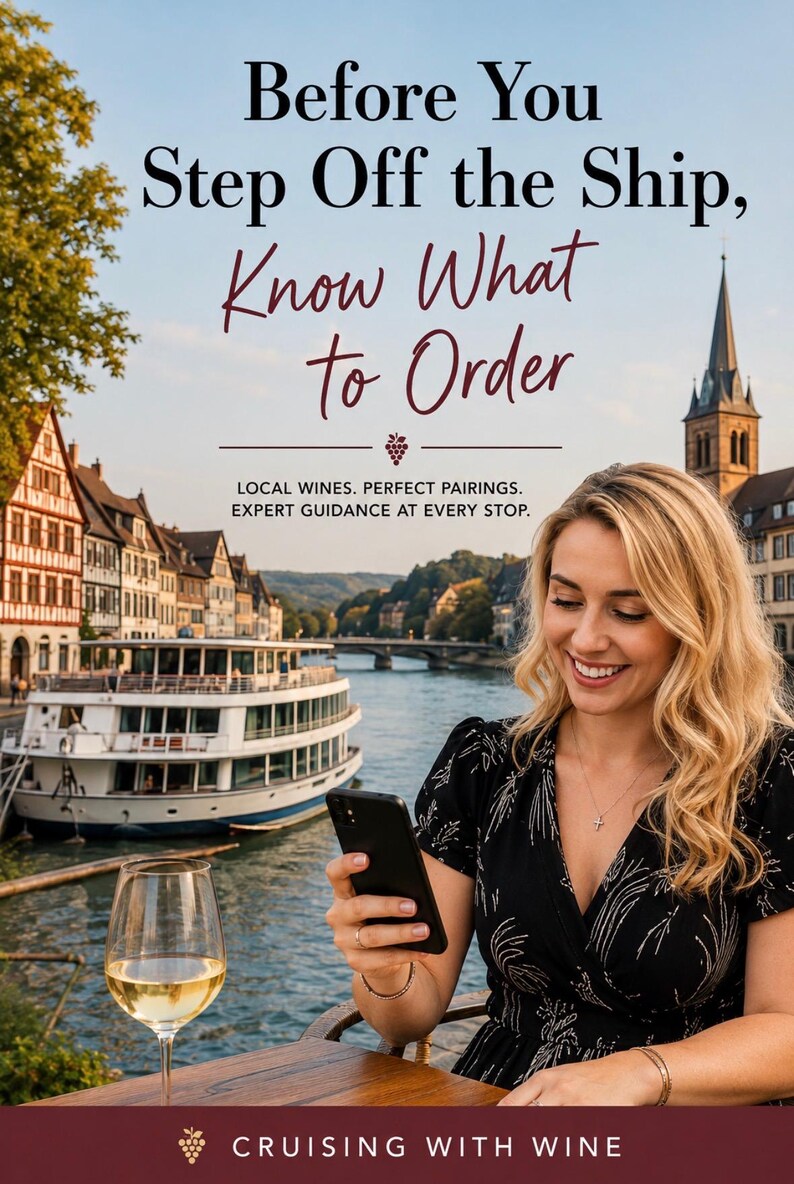 River Cruise Gift — Sommelier Wine Guide for European River Cruises, Bon Voyage, Retirement, Birthday image 1