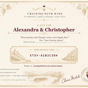 River Cruise Gift — Sommelier Wine Guide for European River Cruises, Bon Voyage, Retirement, Birthday image 10