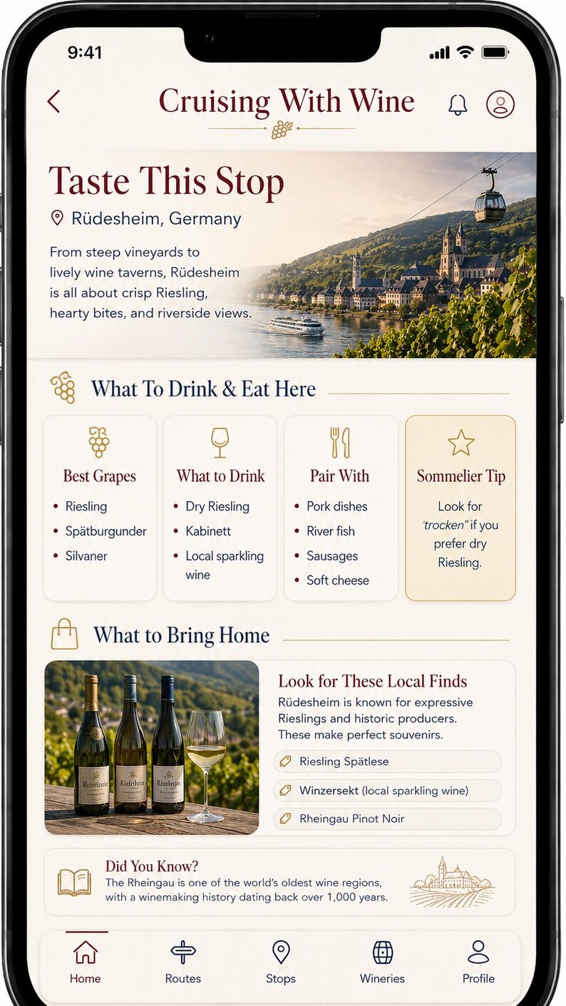 River Cruise Gift — Sommelier Wine Guide for European River Cruises, Bon Voyage, Retirement, Birthday image 7