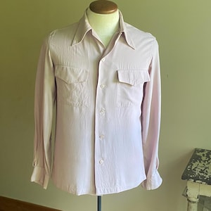 50s Gabardine Shirt - Etsy