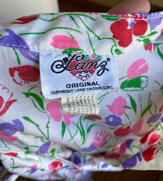 Vintage 70’s sleeveless shirtdress preppy floral … - image 10