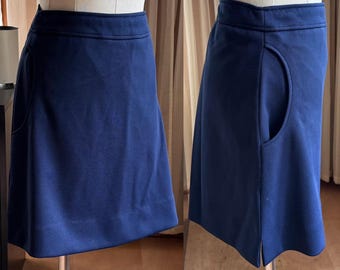 Vintage 70’s navy blue tennis golf skort Haymaker 28-30” waist