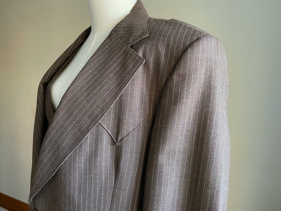 Vintage 70’s H Bar C western brown wool pinstripe… - image 5