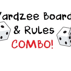 Sale! PRINTABLE. Yardzee Score Card WITH RULES Combo. Yardzee Board. Lawn Yahtzee Score Card. Digital Download
