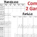 SALE PRINTABLE. Yardzee &amp; Farkle Score Card. Yardzee Board. Farkle Board. Lawn Yahtzee Farkle ...