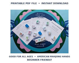 American Mahjong Learning to Play Card. Beginner, Intermediate & Advanced Cards. All ages.