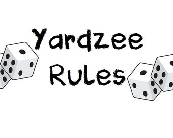 printable yardzee rules yardzee board lawn yahtzee score etsy