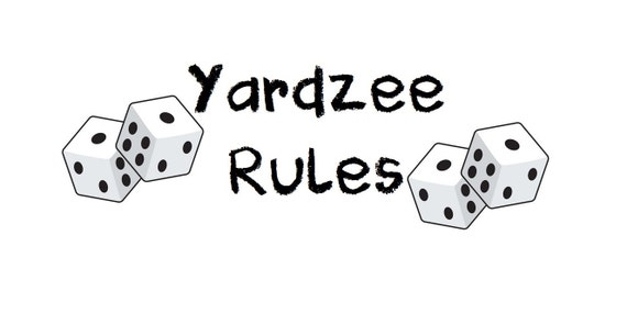 printable yardzee rules yardzee board lawn yahtzee