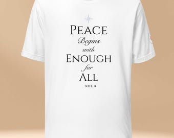 PEACE Begins Soft Cotton Unisex T-shirt