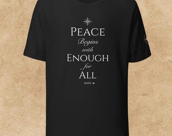 PEACE Begins - Soft Cotton Black Unisex T-shirt