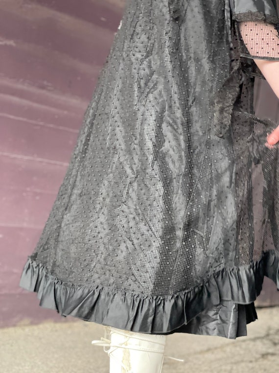 None more Black Gothic Lace Edwardian Era Dress-S… - image 4