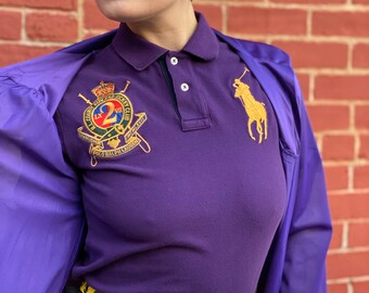 1990s-y2k Big Pony Polo Ralph Lauren Royal Purple Gold Jockey - Etsy  Singapore