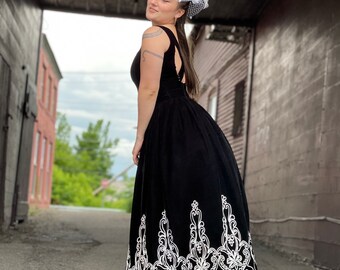 Black White Gown - Etsy