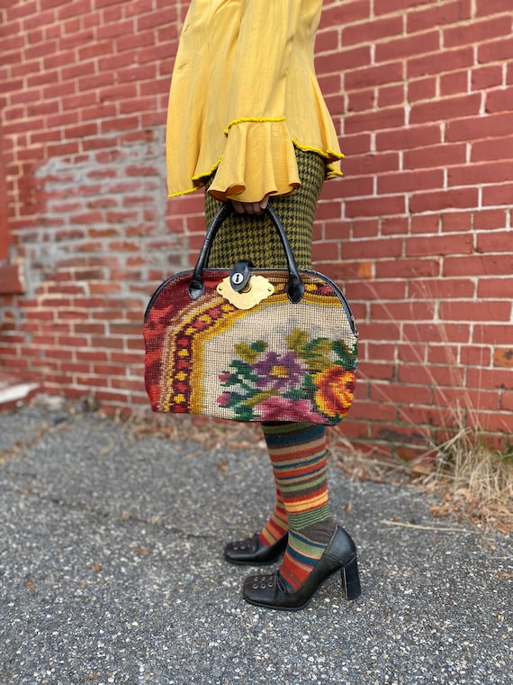 1960s Koret Carpet Bag and mini purse-Wallet-Leath