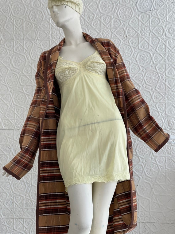 Midcentury Yellow Babydoll Slip-Bullet Bra-minidr… - image 2