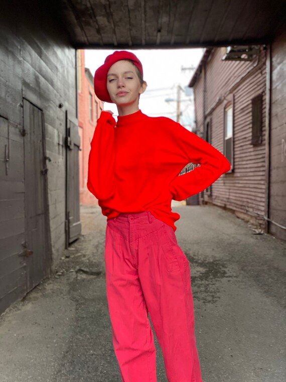 Cherry Red Pink Rockies Jeans-rocky 