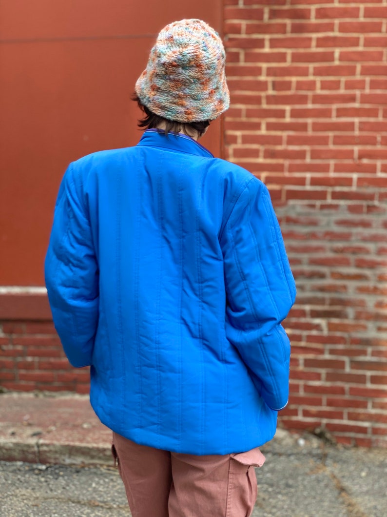 Missoni Designer Vintage Woven Bucket Hat-Spring-Pastels-Blue-Peach-Wool/Mohair Blend-1990s-Head Piece-Cap image 2