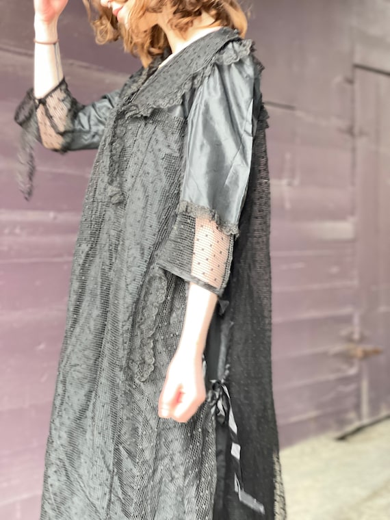 None more Black Gothic Lace Edwardian Era Dress-S… - image 10