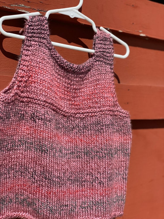 Pink Purple Gradient Kids 70s Sweater Vest-Jumper-