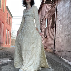 Jacquard Bridal Gown Etsy