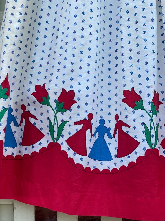 Cottage 1940s Handmade Cotton Print Day skirt-Bor… - image 2