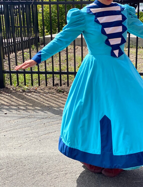 Old West Turquoise and Blue Costume Dress-Sailor-… - image 8