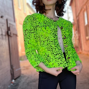 Lime Green Bolero Etsy