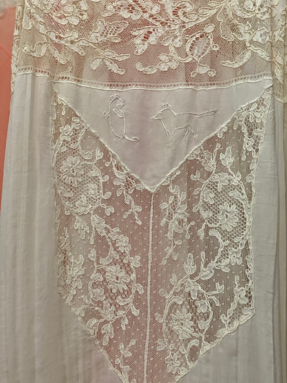 1930s Foxy Silk Chiffon Step-in embroidered with